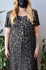 Nineties Floral Crinkle Dress