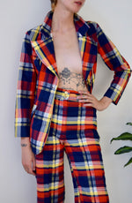 Seventies Plaid Seersucker Suit