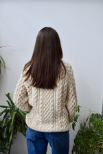 Cream Fisherman Knit Sweater