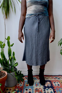 Aughts Bias Cut Linen Skirt