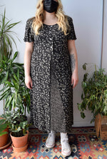 Nineties Floral Crinkle Dress