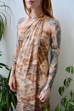 Desert Floral Poly Wrap Dress