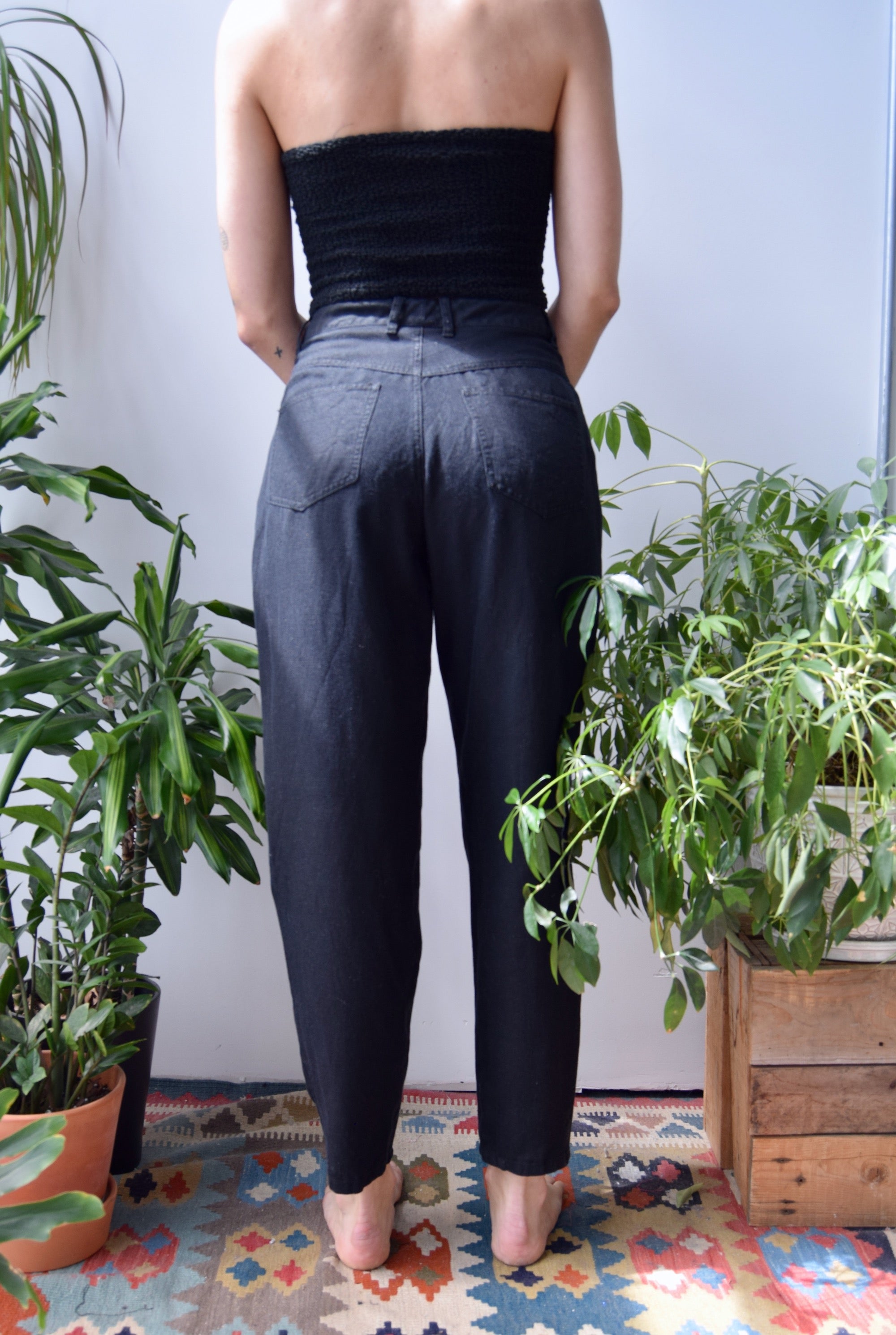 Linen Blend Petite Trousers