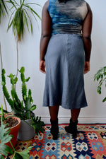 Aughts Bias Cut Linen Skirt