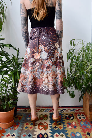 Seventies Floral Wrap Skirt