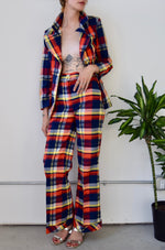 Seventies Plaid Seersucker Suit