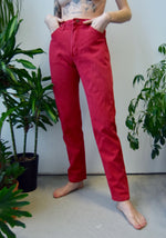 Lipstick Red Wrangler Jeans