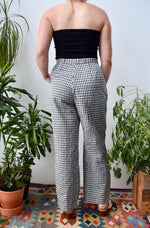 Linen B&W Gingham Trousers