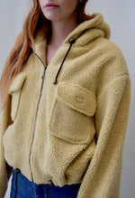 Vintage Teddy Bear Cropped Fleece Jacket