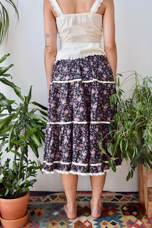 Tiered Floral Skirt