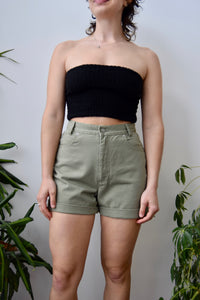 Khaki Sage Denim Shorts