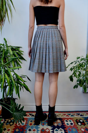 Tweed Pleated Skirt