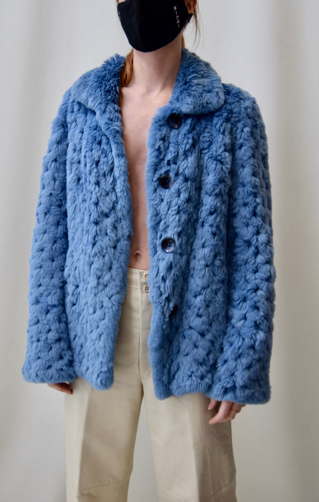 Baby Blue Fur Jacket