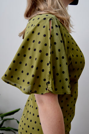 Rayon Polka Dot Dress