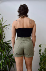 Khaki Sage Denim Shorts