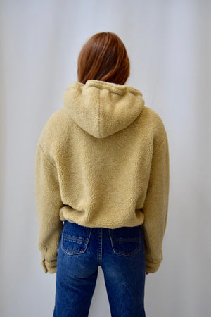 Vintage Teddy Bear Cropped Fleece Jacket