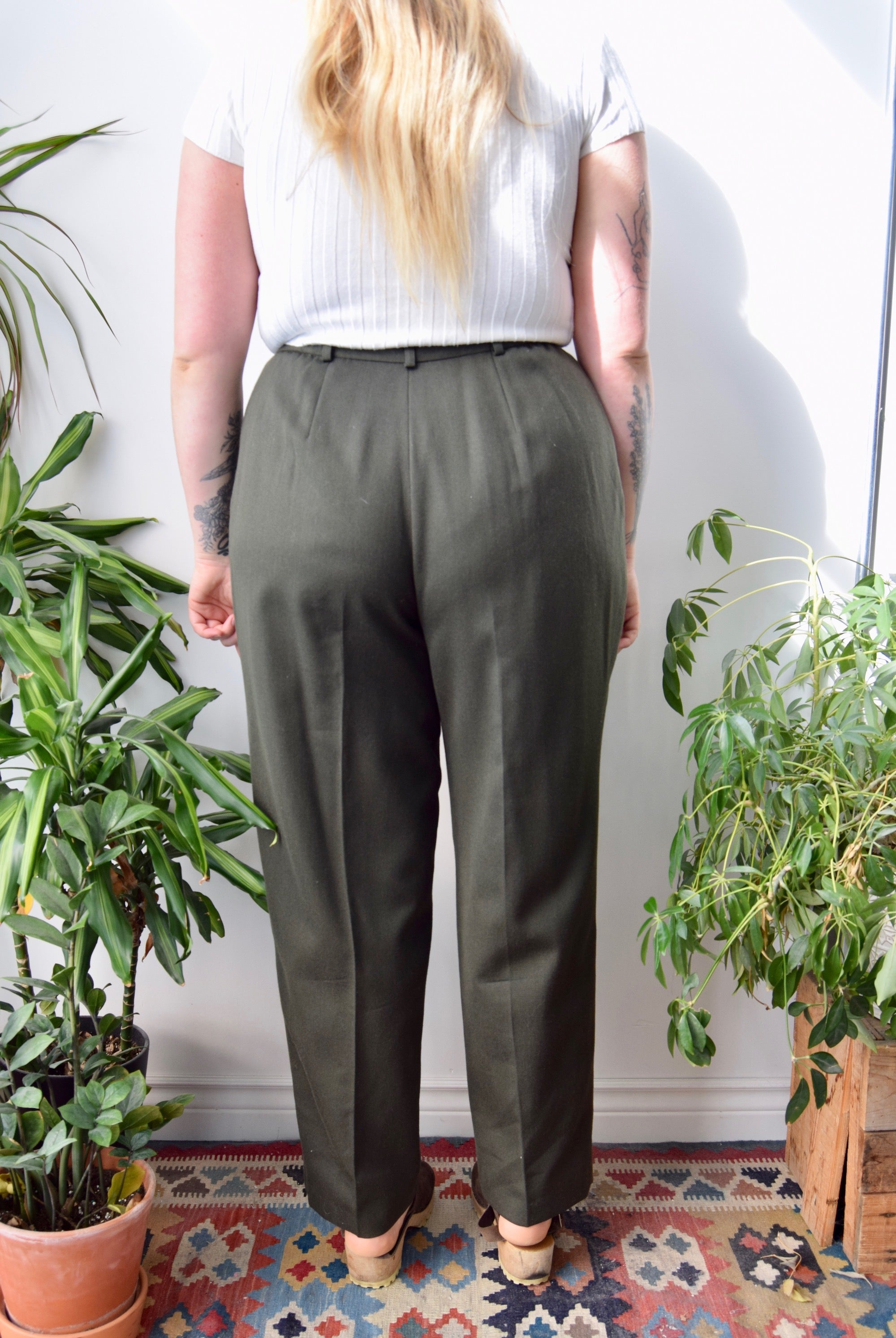 Olive Drab Wool Trousers