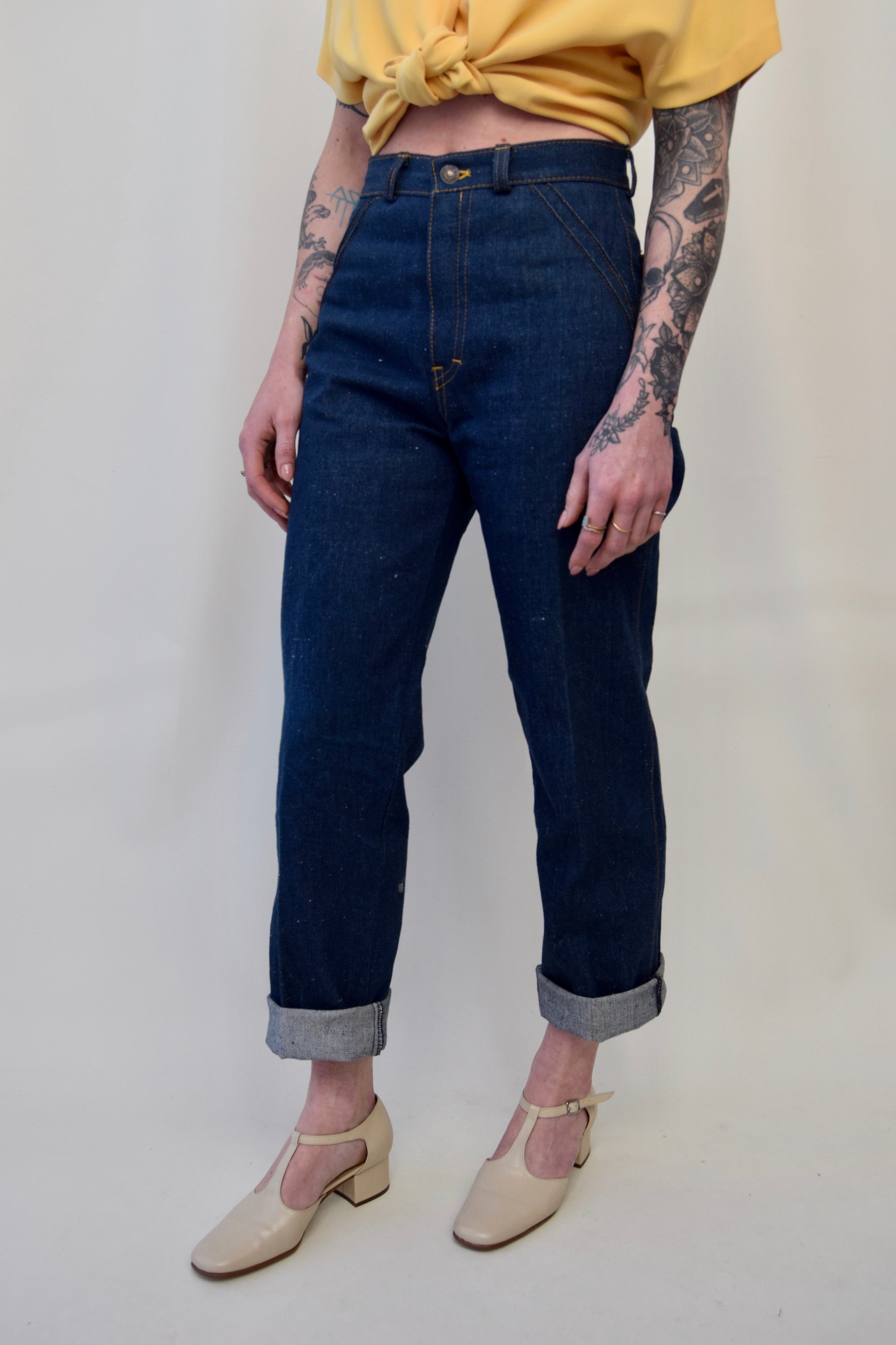 Vintage Levis Dark Wash Raw Denim Jeans
