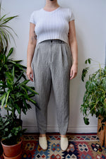 Black and White Plaid Trousers