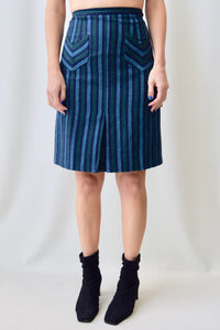 Striped Chevron Pocket Skirt