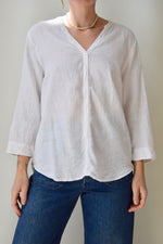 Clean White Linen Top