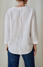 Clean White Linen Top