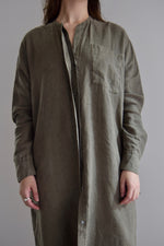 JAMES PERSE Dusty Grey Green Linen Tunic Dress