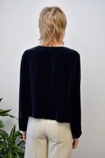 Midnight Eileen Fisher Velvet Top