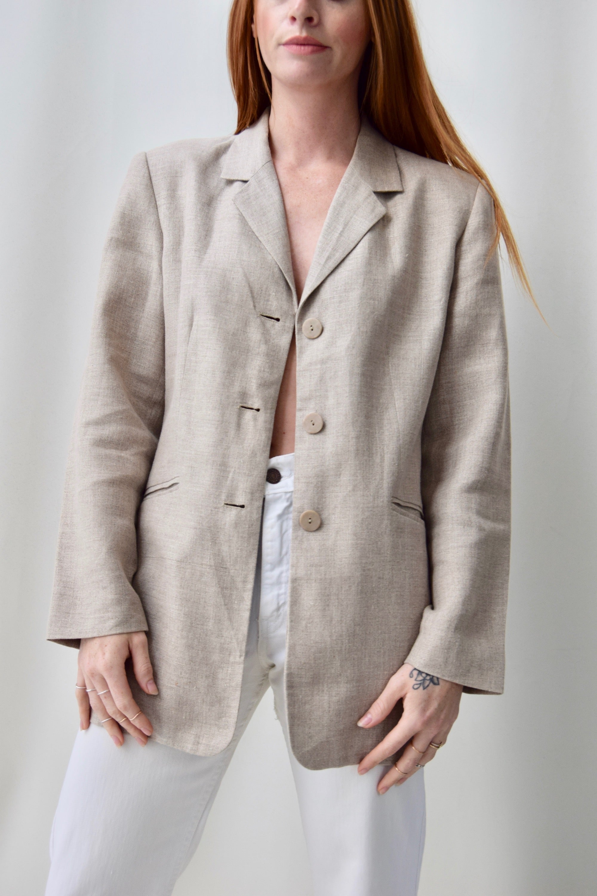 Wheat Linen Blazer