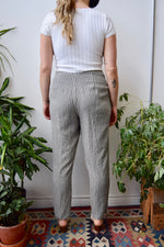 Black and White Plaid Trousers