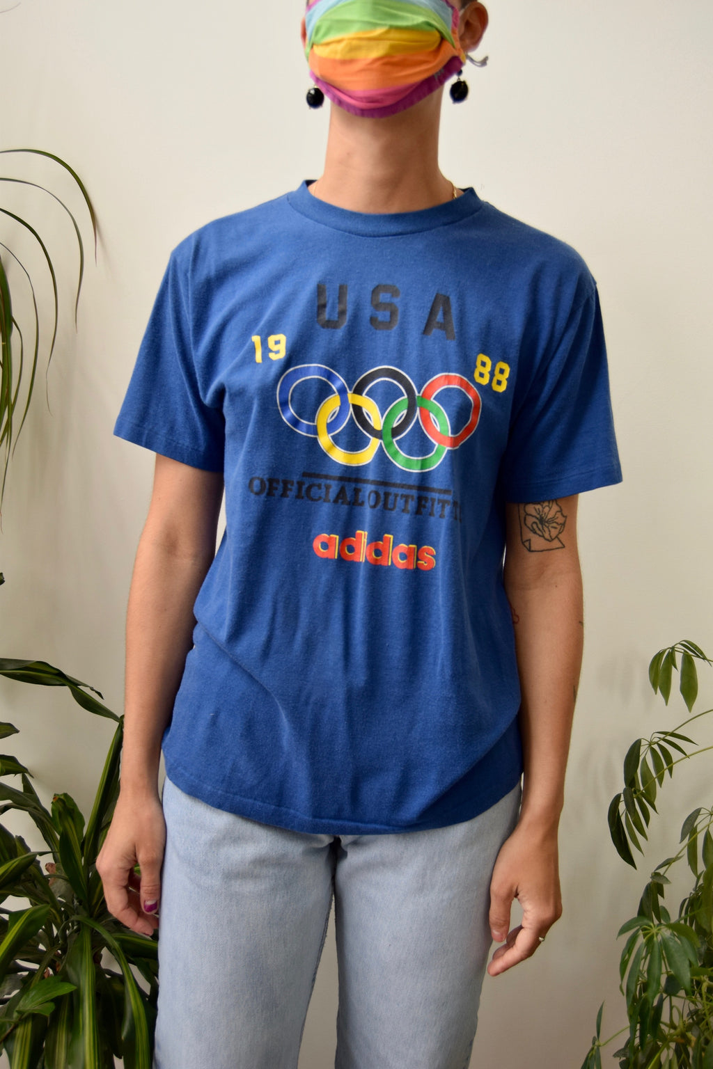 Vintage 1988 USA Adidas Olympic Outfitters T-Shirt