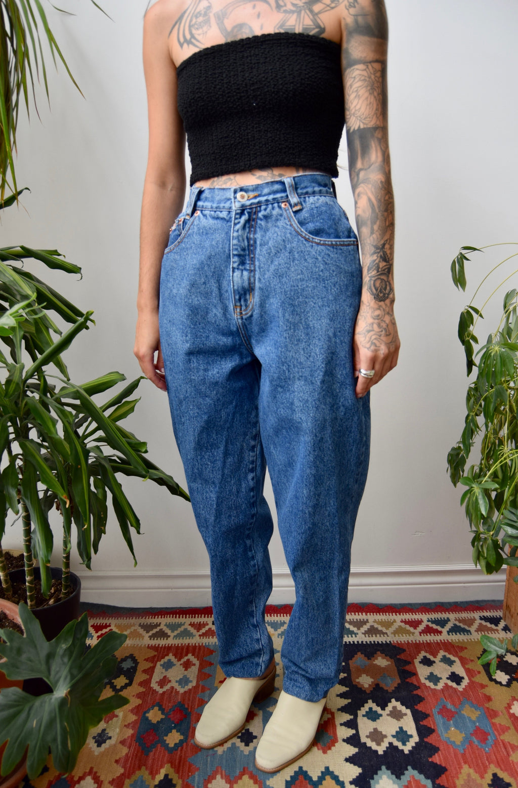 Stone Wash Mom Jeans