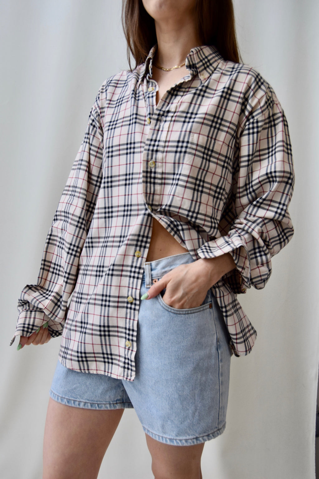 Burberry Plaid Boyfriend Shirt