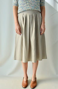 Seventies Linen Blend Librarian Skirt