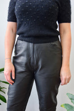 HOT Black Leather Pants