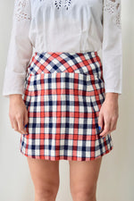 Red & Blue Plaid Skort