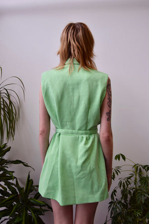 Lime Houndstooth Short Set