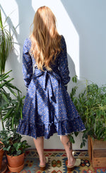 Navy Floral Gunne Sax Dress