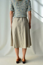 Seventies Linen Blend Librarian Skirt