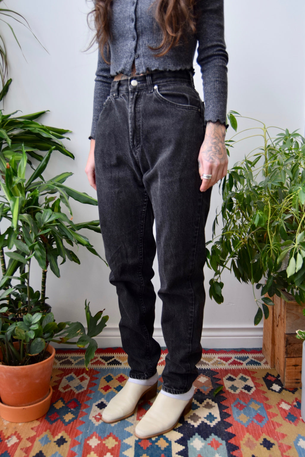 Black Lee Rider Jeans