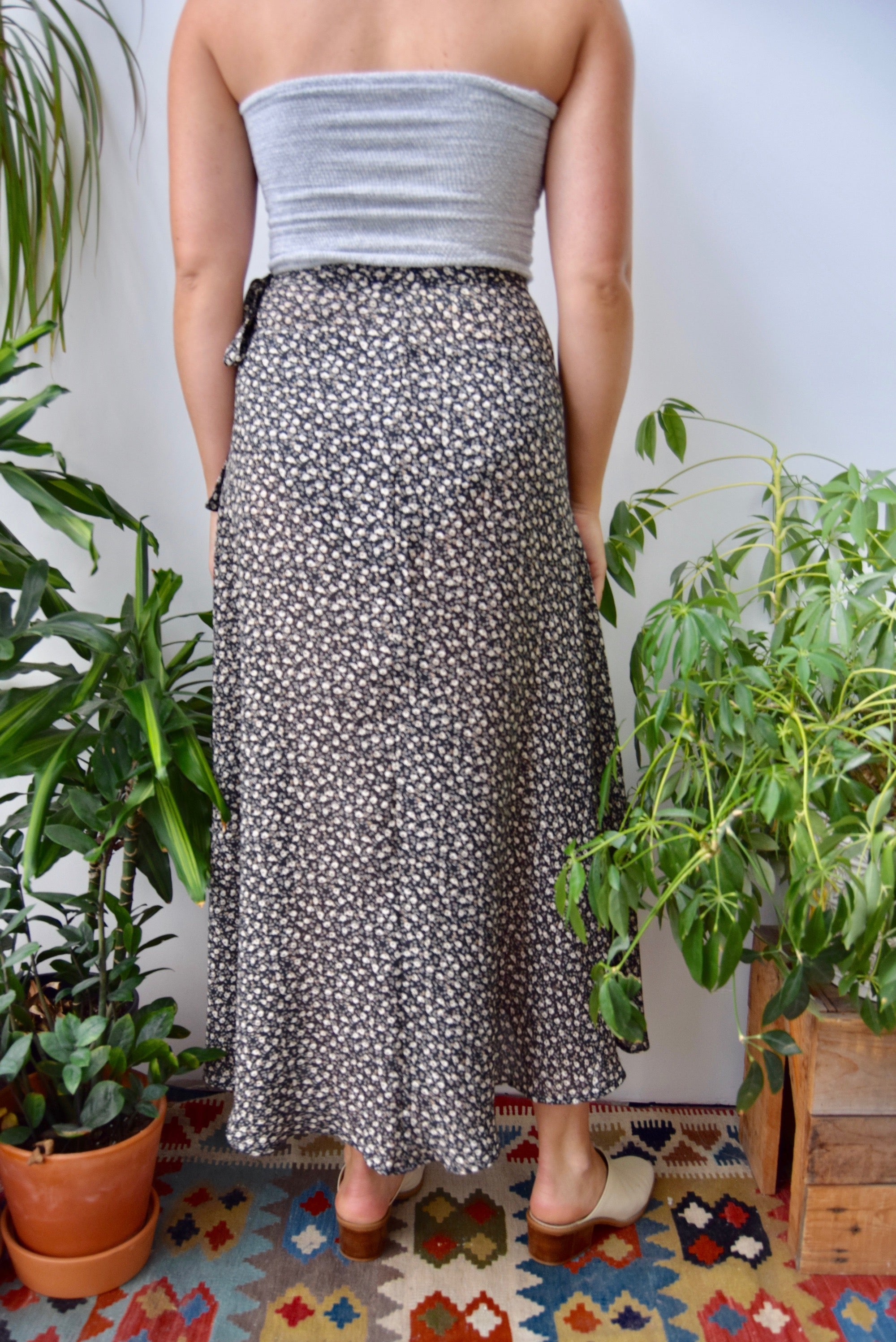 Nineties Floral Wrap Skirt