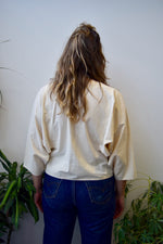 Boxy Cream  Crop Top