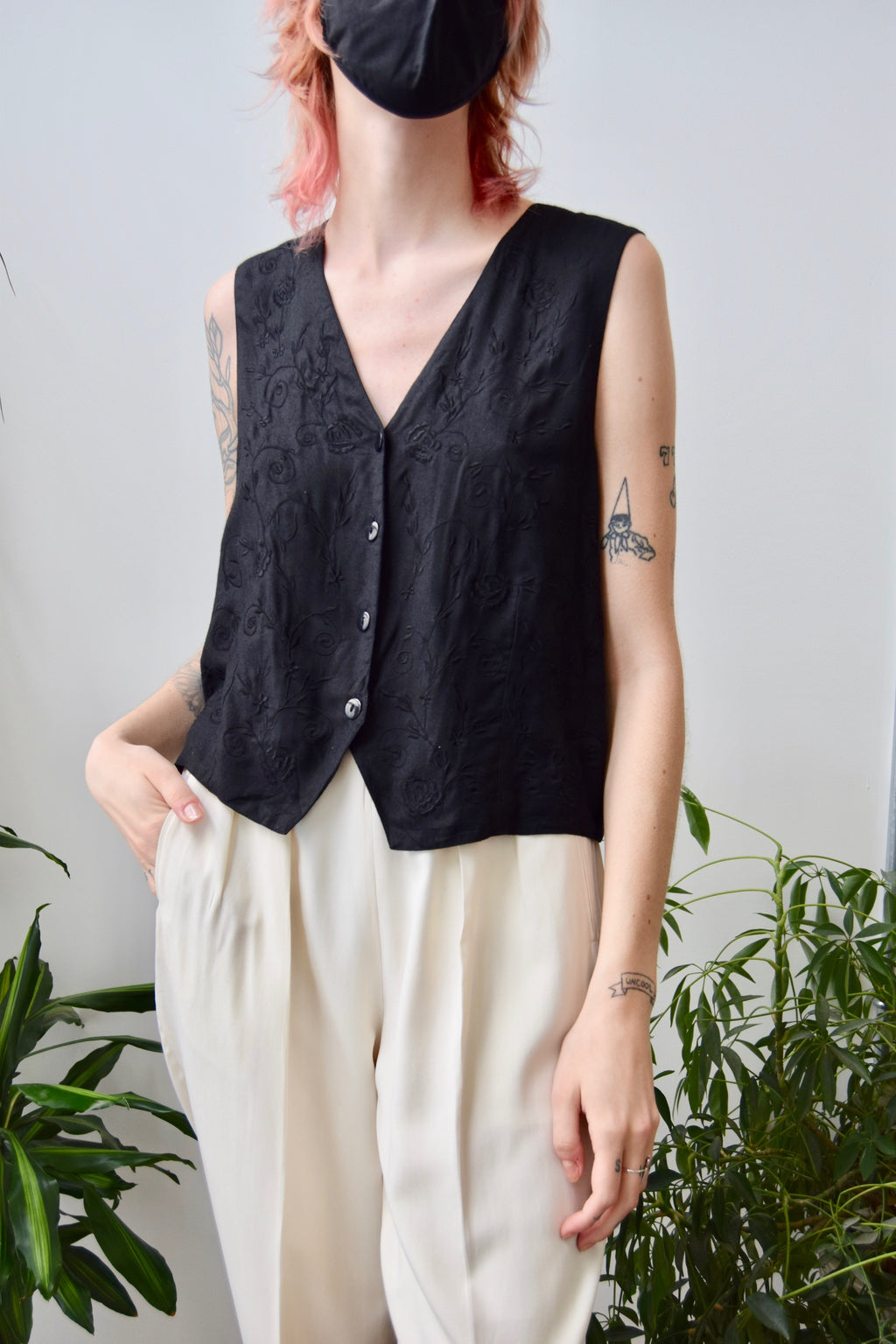 Embroidered Rayon Vest