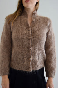 Mousy Brown Mohair Cardigan