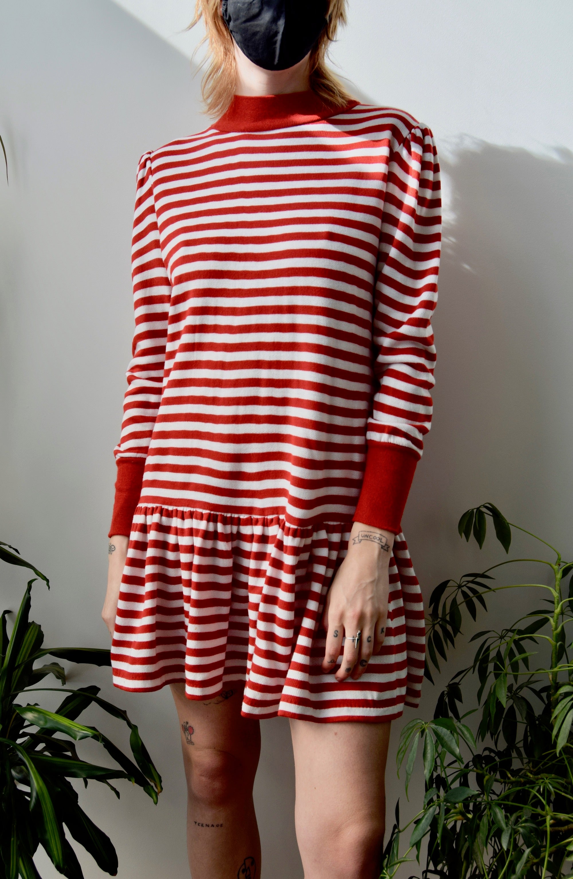 Candy Cane Drop Waist Dress