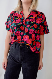 Floral Rayon Button Up