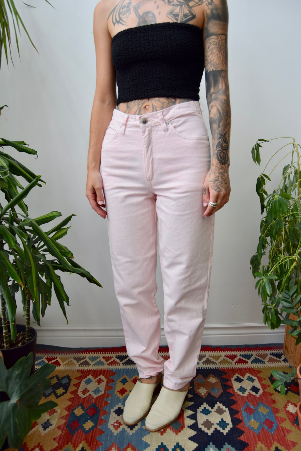 Baby Pink Mom Jeans