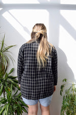 Onyx Plaid Silk Shacket