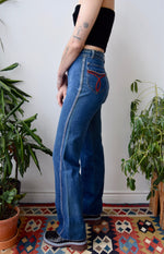 70s Rhinestone Pocket Jeans