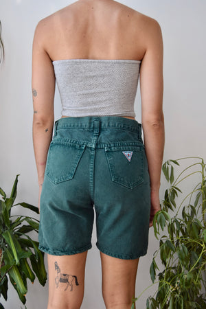 Emerald Denim Shorts